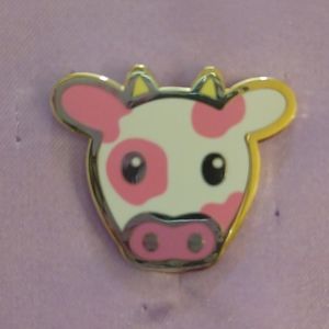 3 for $15!! NattyCat Strawberry Cow Enamel Pin